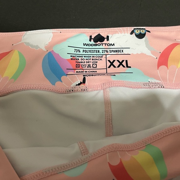 WODBOTTOM shorts. Pink with sheep. Size XXL - Picture 2 of 2